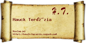 Hauck Terézia névjegykártya